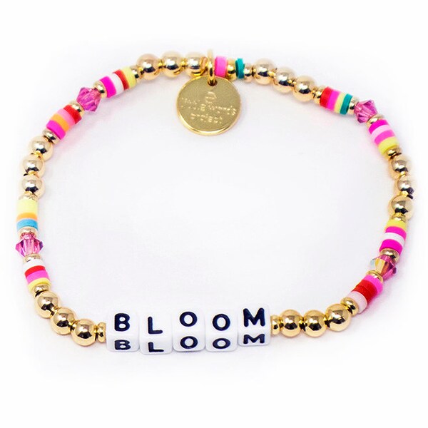 BLOOM and Little Words Project Limited Edition Gold Rainbow Word Bracelet