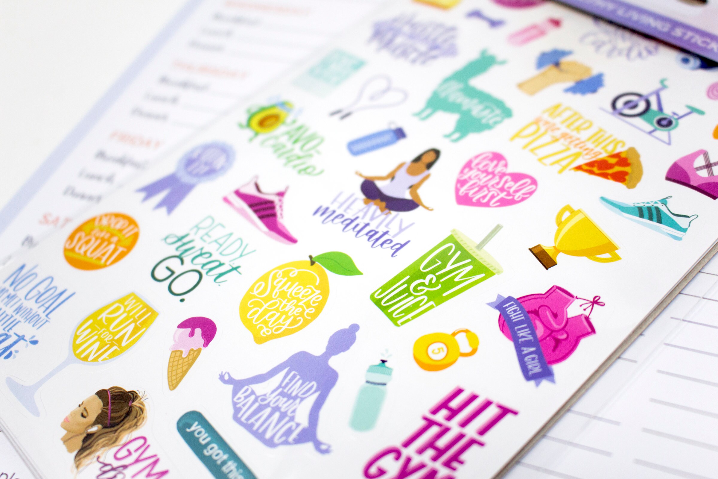 Fitness and Healthy Living Sticker Pack 480 Stickers 6 | Etsy