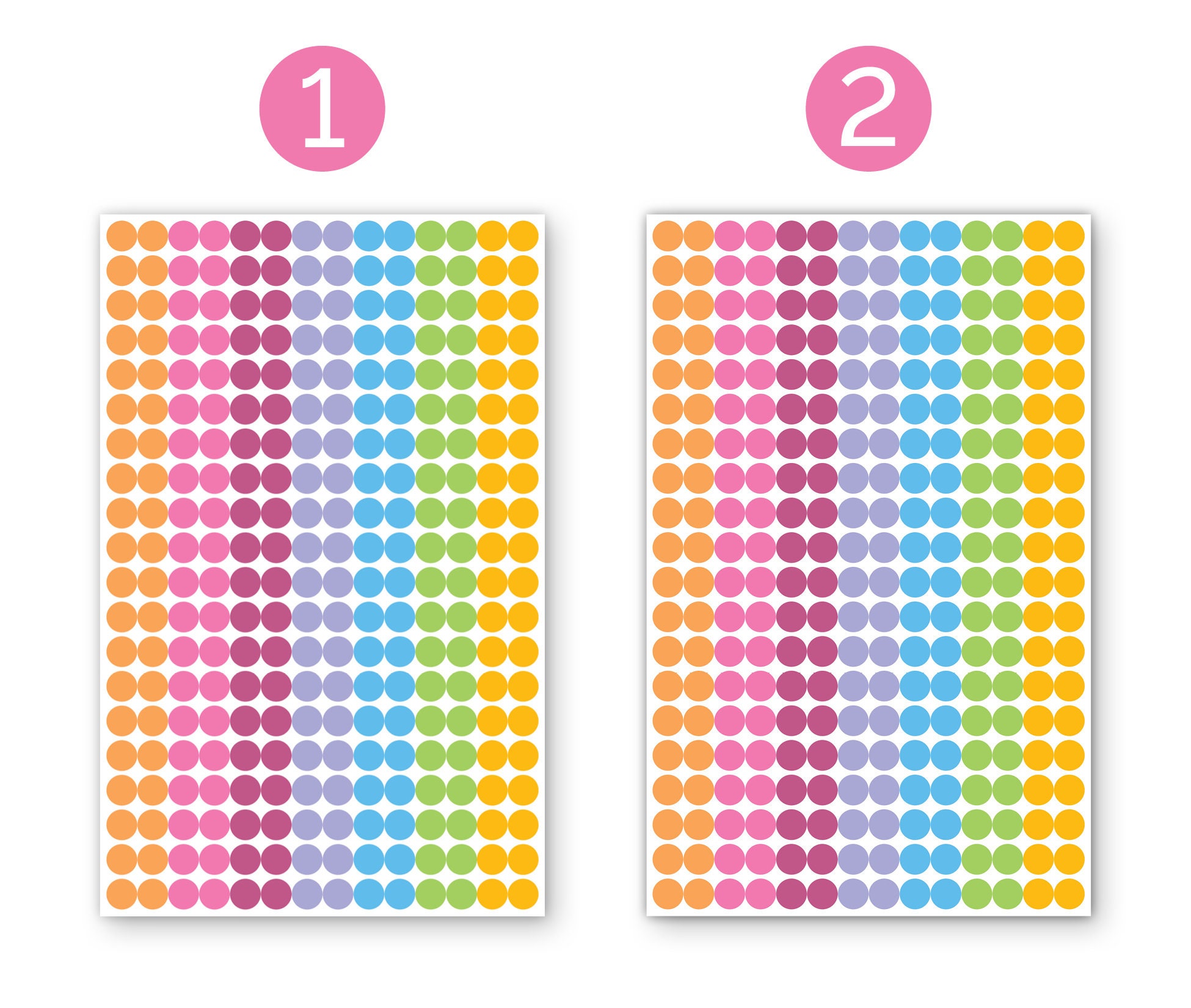 Color Coding Sticker Pack 1000 Stickers 6 Sheets of | Etsy