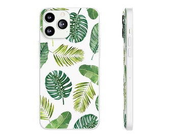 Tropical Palm Leaves Phone Case, Cute Phone Case, Samsung Phone Case, iPhone Case, bloom phone case