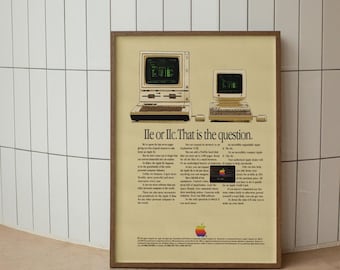 Póster vintage de Apple Mac: Arte informático retro (descarga digital)
