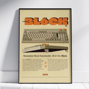 LOFREE BLOCK Keyboard Poster Digital Prints Mechanical Keyboard. Office Decor. Commodore Wall Art. y2k. Personal Computer. DOWNLOAD
