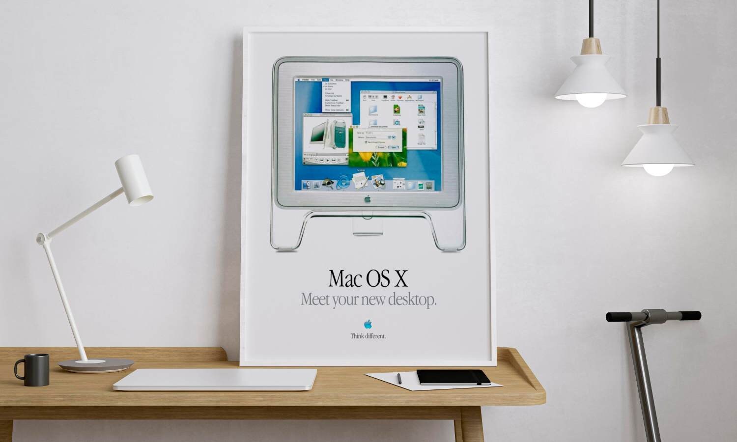 Vintage Apple Mac OS X Poster: Retro Tech Art (digital Download
