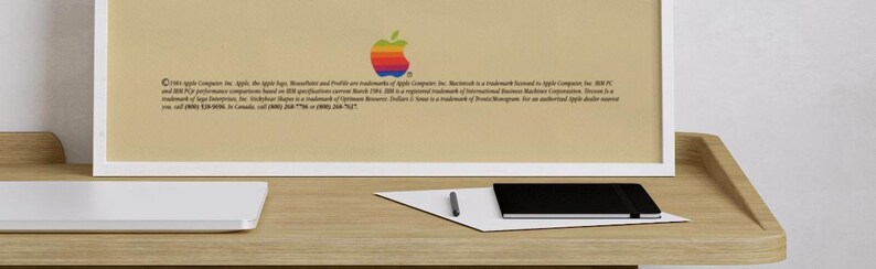 Vintage Retro Apple Poster Apple Mac Art Digital Prints. Gift for Apple ...
