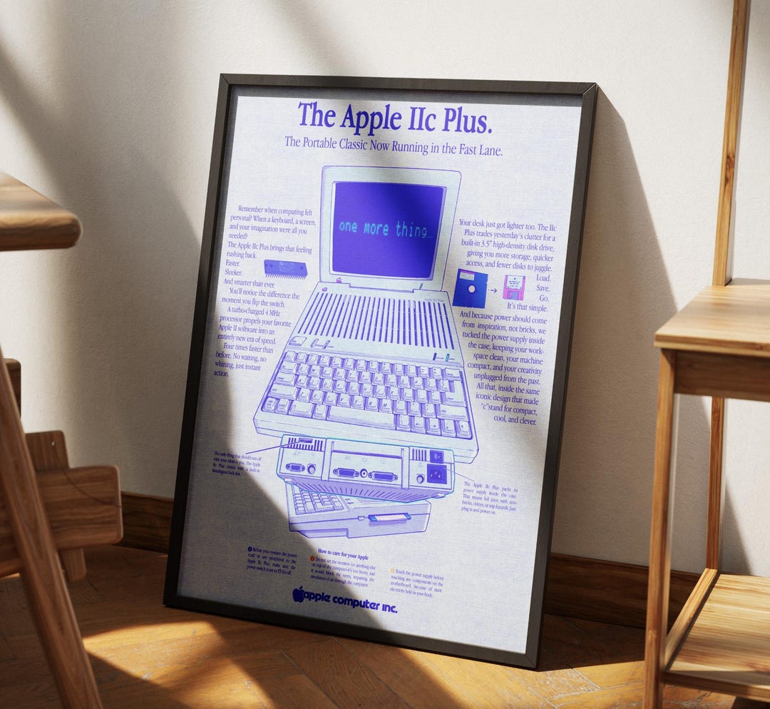 VARIANT Vintage Apple Iic Plus Poster: Retro Computer Art (digital ...