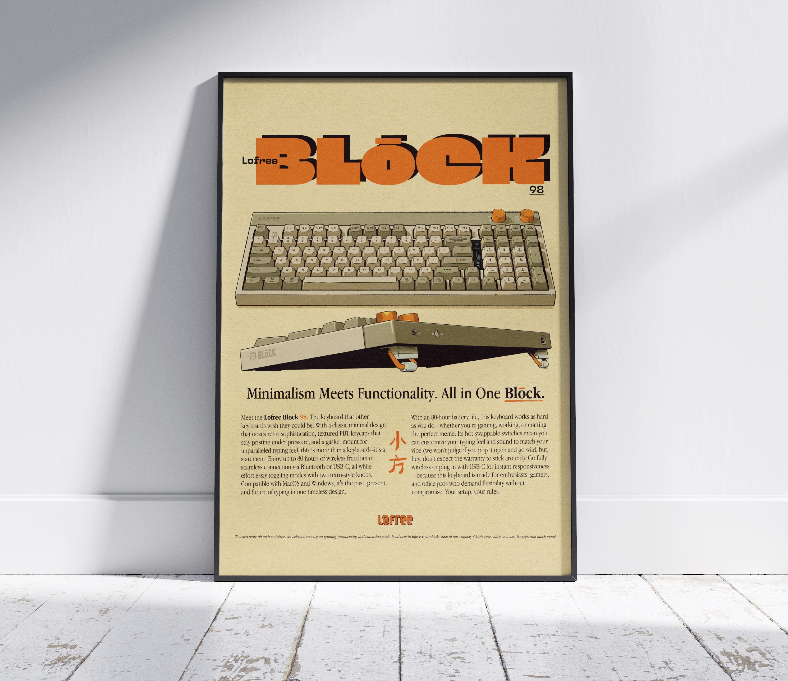 LOFREE BLOCK キーボードポスター | レトロメカニカルキーボード 