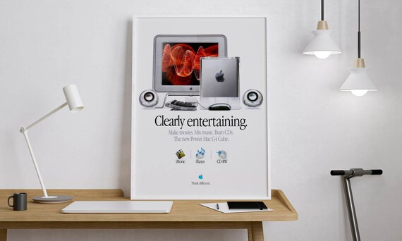 muku　Apple Poster muku Apple Poster Apple Vintage Poster - Five Color iMacs i Yum