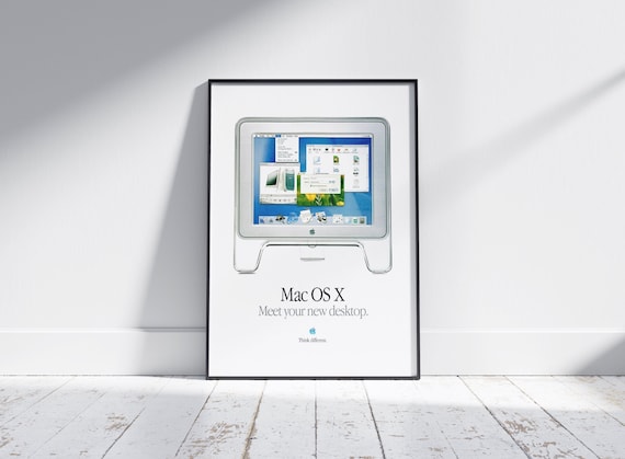 Vintage Apple Mac OS X Poster: Retro Tech Art (digital Download