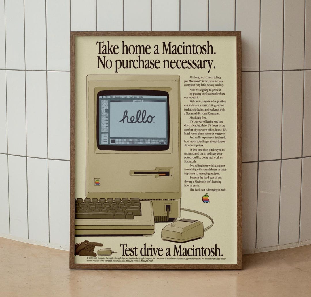 Vintage Apple Mac Poster: Retro Computer Art (digital Download) - Etsy
