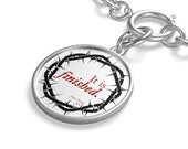 Chunky Chain Bracelet - Bible Verse, John 19 30, Crown Of Thorns, Easter, Custom Jewelry