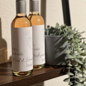 Bridesmaid Proposal| Pairs well with Bridesmaids Duties| Bridesmaids and MOH wine labels| Will you be my bridesmaids| Custom Wine label