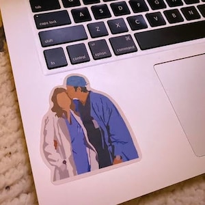 Greys Anatomy inspired sticker| Meredith Grey| Derek Shepard| Waterproof sticker| Glossy| Laptop sticker| Hydroflask sticker| gift| for her