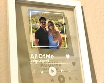 Personalized music plaque| Custom song plaque| music gift| Music photo frame| Custom-made| Personalized gift | Picture with song| Gift
