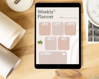 Undated Digital Planner| Boho  Digital plannerGoodnotes Planner|iPad Planner|Monthly & weekly planner|Notability Planner|PDF|back to school