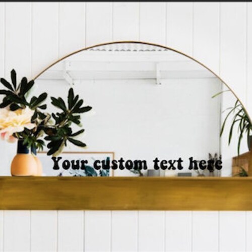 Custom Mirror Decal Personalized Decalmirror Sticker Self Etsy