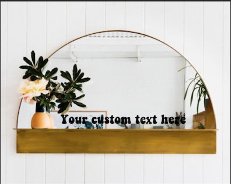 Custom Mirror Decal Personalized Decalmirror Sticker Self Etsy