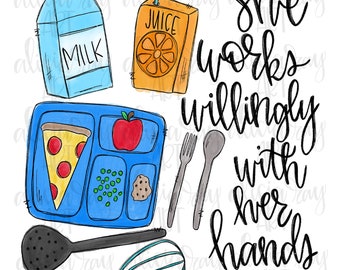 Cafeteria Worker Etsy