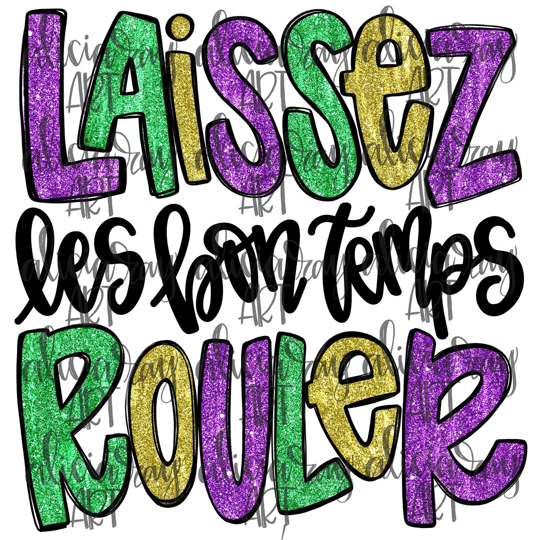 Mardi Gras Sublimation Design Hand Drawn PNG Digital Download | Towel ...