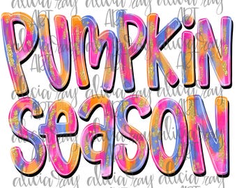 Fall Pumpkin PNG Digital Download | Hand Drawn Sublimation Printable Art | Whimsical Painted Pumpkin | T-shirt design | Pumpkin Glitter