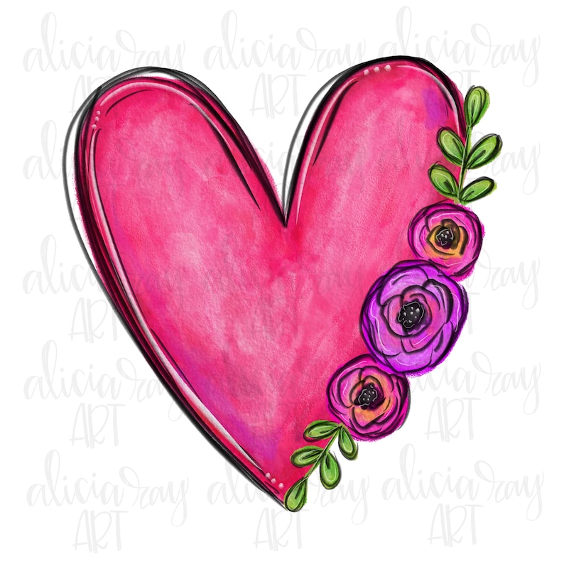 Valentine Sublimation Design | Hand Drawn | PNG Digital Download ...