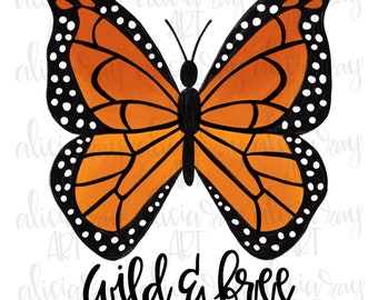Monarch Butterfly PNG Design | Summer Design | Sublimation Digital Download | Printable Art | Digital Art