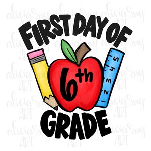 School Pencil Sublimation PNG | Teacher | pencil | Hand Drawn Digital Download | Printable Artwork | Back to school | Teacher | first day