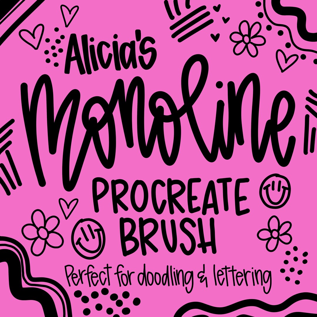 Monoline Procreate Brush | Smooth Lettering Brush for Procreate ...