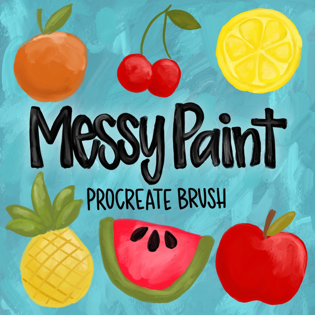 Messy Paint Procreate Brush Texture Paint Brush for Procreate Instant Download Art Brush Etsy