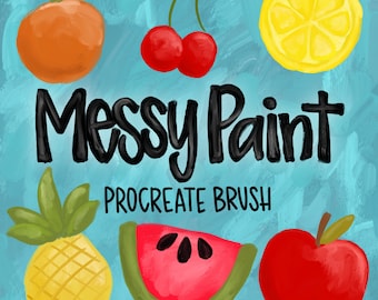 Messy Paint Procreate Brush | texture paint brush for procreate | instant download | Art brush