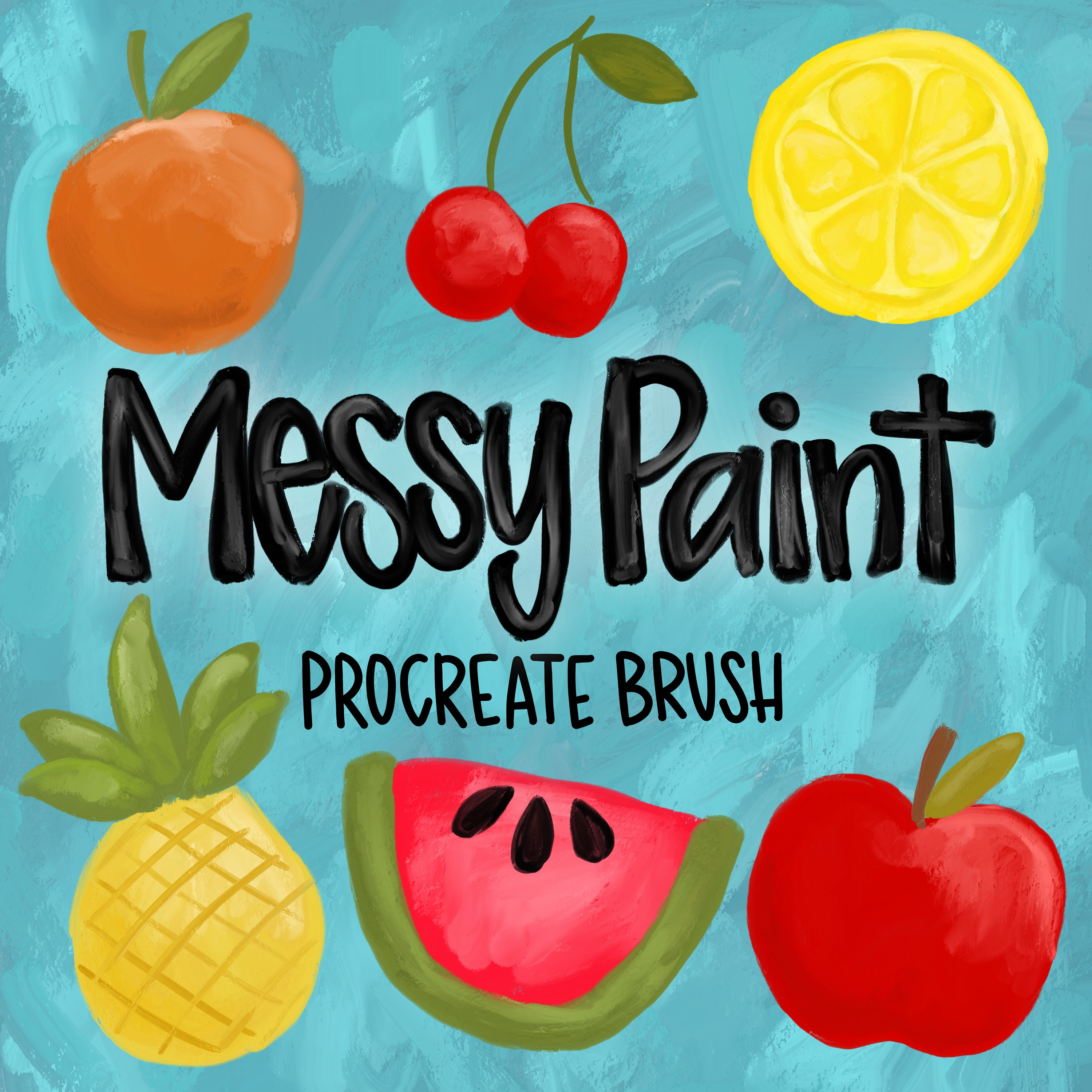 Messy Paint Procreate Brush | texture paint brush for procreate | instant download | Art brush