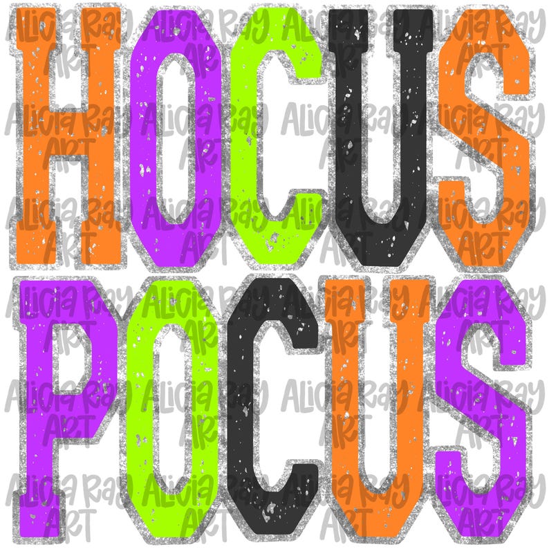 Preppy Halloween Hocus Pocus PNG Digital Download | Hand Drawn ...