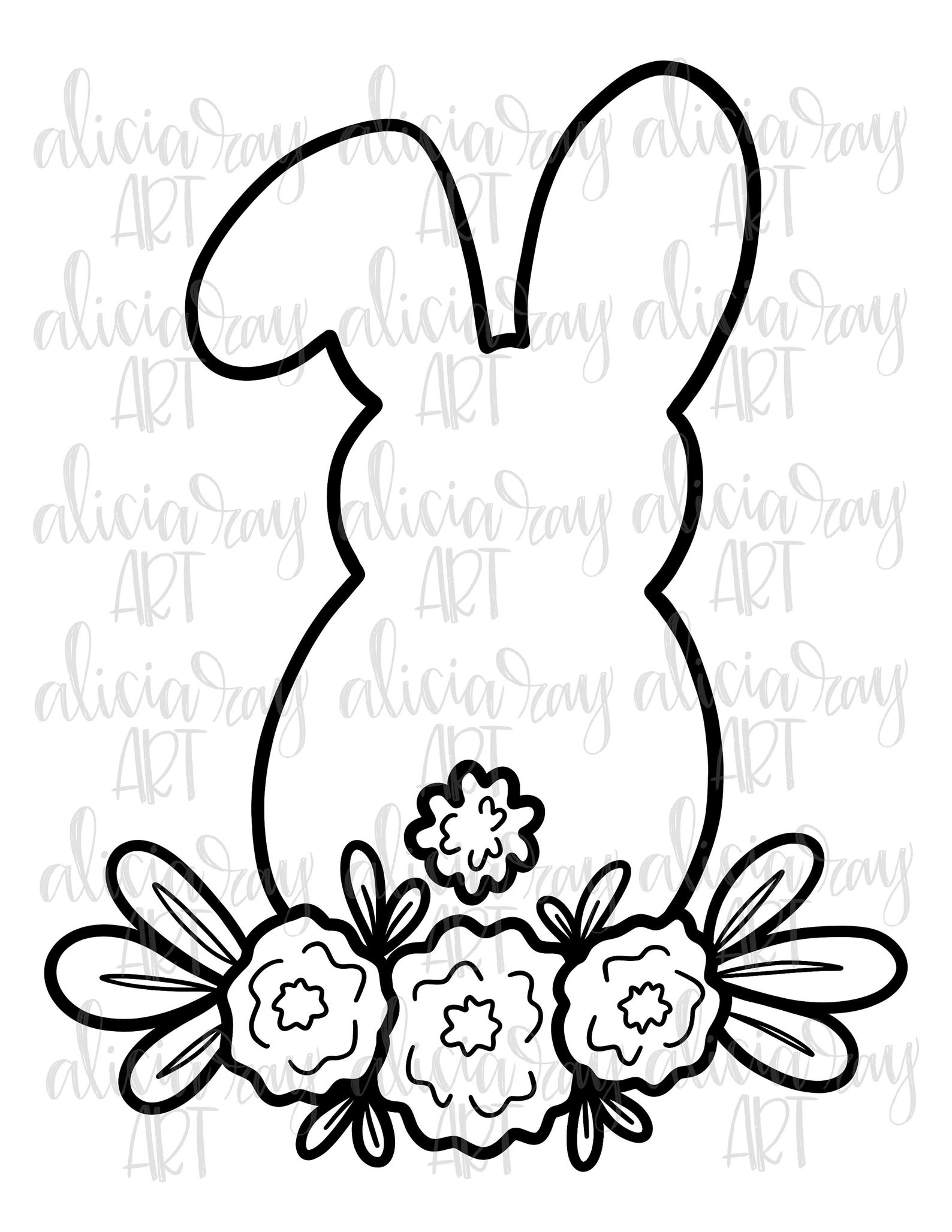 Easter Coloring Page Digital Download Hand Drawn Coloring - Etsy