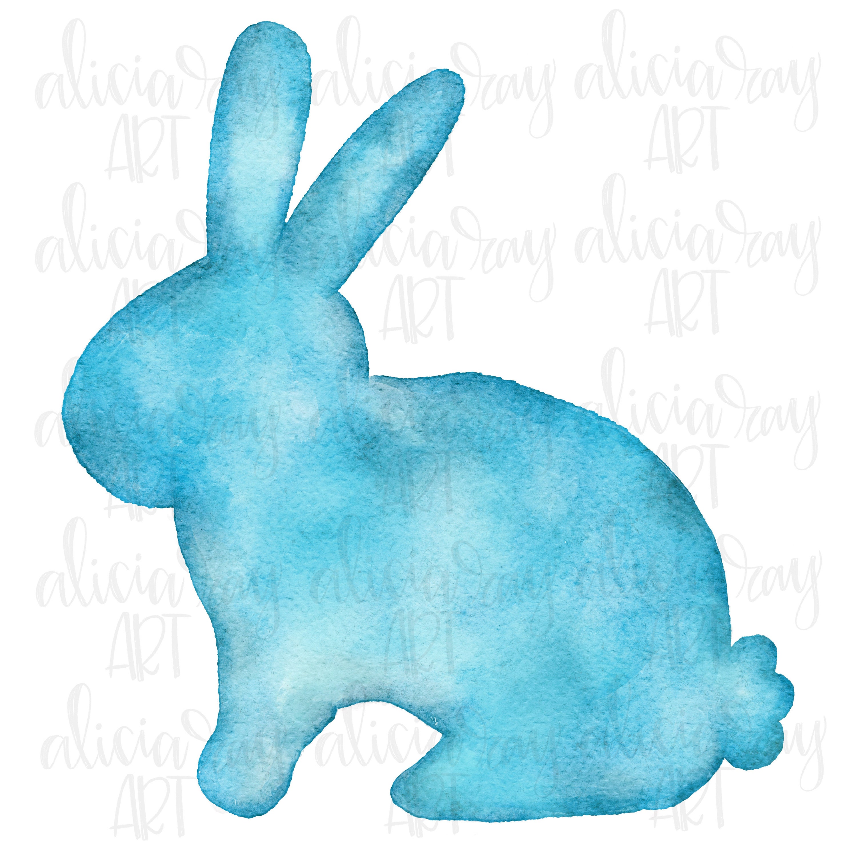 Watercolor Bunny PNG Sublimation Design | Easter | Hand Drawn ...