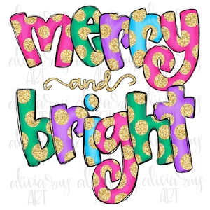 Christmas Sublimation Design | Hand Drawn | PNG Digital Download | Digital Art | Merry Christmas Y'all | Red and green