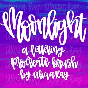 Moonlight Lettering Procreate Brush | gritty texture brush for procreate | instant download | Art brush | hand lettering
