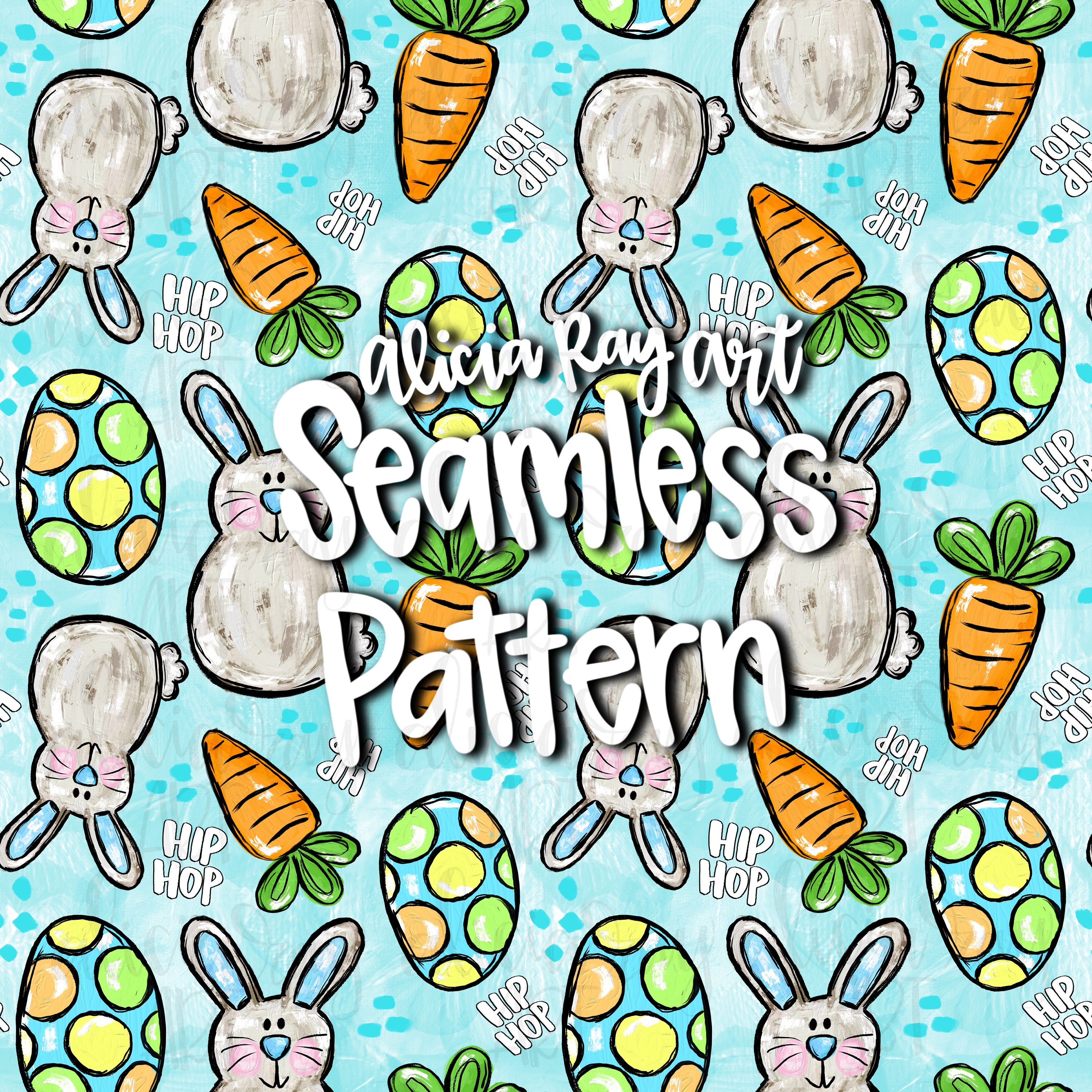 Easter Seamless File Pattern PNG | Hand Painted Repeat Pattern ...