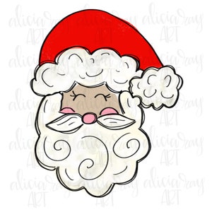 Christmas Sublimation Design | Hand Drawn PNG Digital Download | Merry Christmas | Santa Claus | Cute Santa Doodle