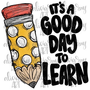 School Pencil Sublimation PNG | Hand Drawn Digital Download | Printable Artwork | Back to school | Teacher | Classroom