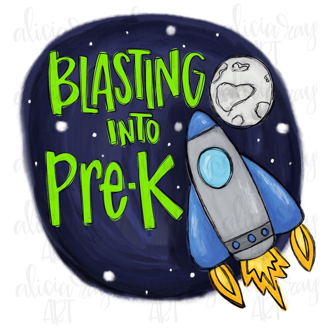 Pre k School Sublimation PNG Hand Drawn Digital Download Etsy