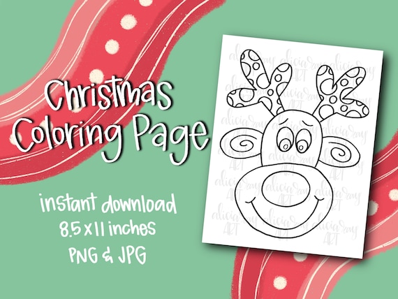 Christmas Coloring Page Digital Download Group Activity