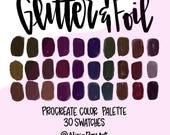Glitter & Foil Procreate Color Palette | Procreate Swatches | iPad Illustration | Procreate Art | Pretty Color Palette for Procreate