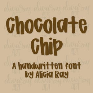 Fuente manuscrita Chocolate Chip / fuente Procreate / fuente Cricut / fuente Silhouette / fuente extravagante y peculiar / fuente manuscrita