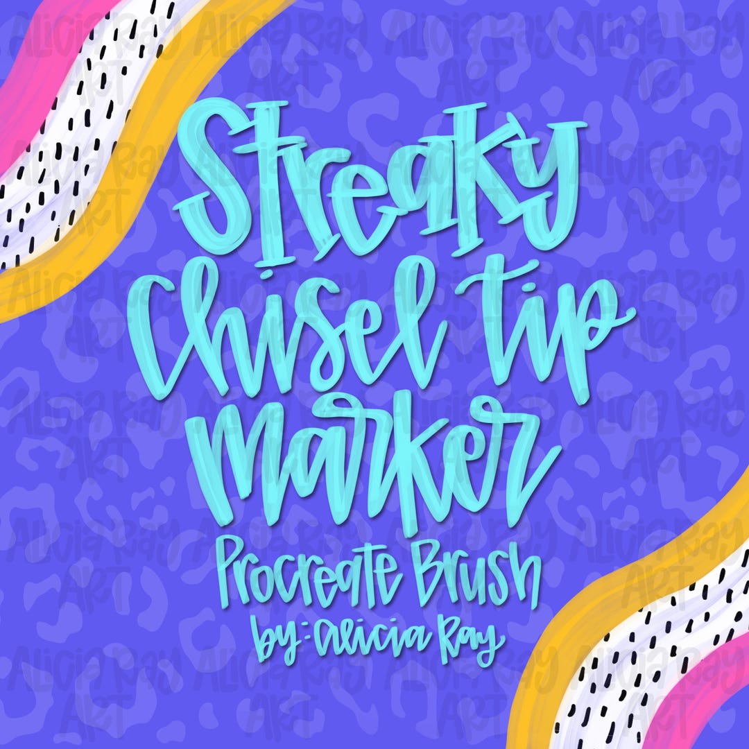 Paint Brushes Procreate Chisel Brush Streaky Chisel Tip Marker Procreate  Brush Texture Paint Brush