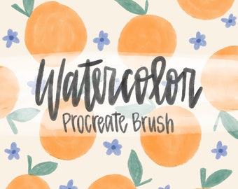 Watercolor Paint Procreate Brush | brush for procreate | instant download | Art brush | procreate texture brush | watercolor painting ipad