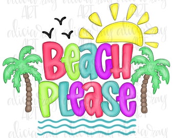 Beach Sublimation PNG Design | Beach Design | Summer Digital Download | Printable Art | Digital Art | Beach Art | Vacation Design | Sunshine