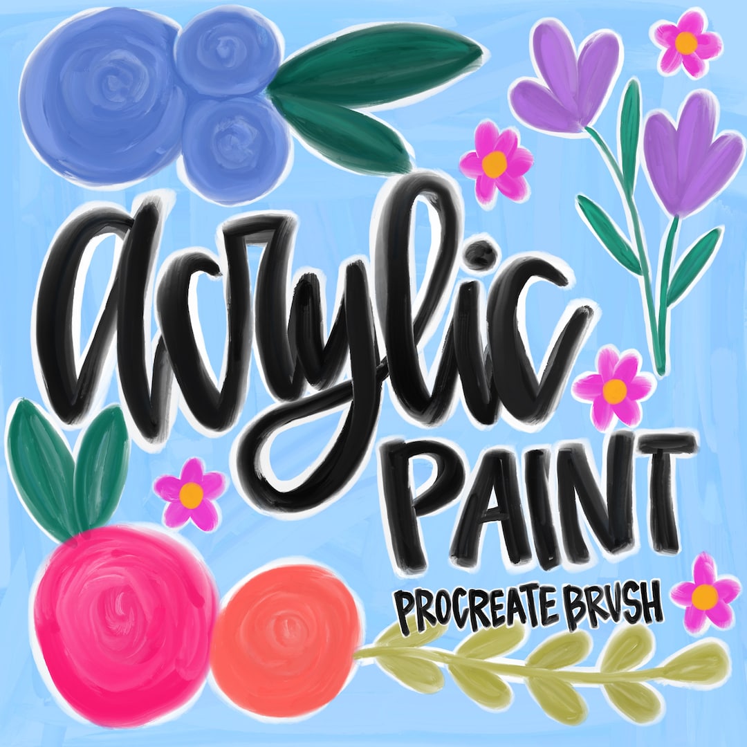 Acrylic Paint Procreate Brush Paint Brush for Procreate Instant Download Art Brush Etsy