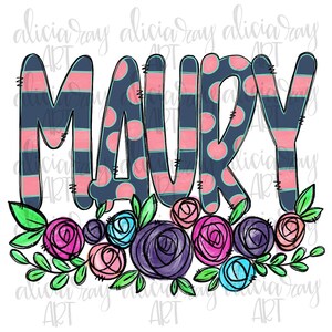 Maury Sublimation Design | Mother&#39;s Day | Hand Drawn | Grandmother Sublimation PNG | Digital Download | Printable | Digital Art | Grandma