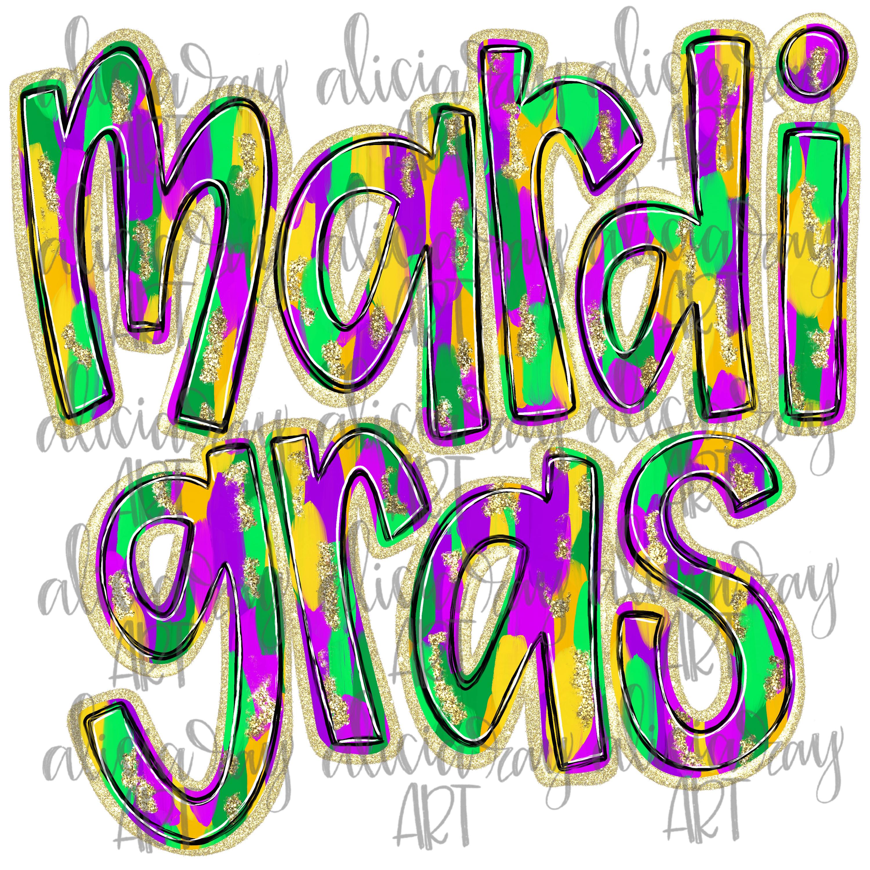 Mardi Gras Brush Stroke - Etsy