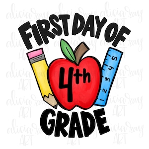 School Pencil Sublimation PNG | Teacher | pencil | Hand Drawn Digital Download | Printable Artwork | Back to school | Teacher | first day