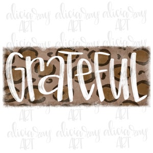 BLESSED ~ Leopard Design Religious TYPOGRAPHY Sublimation Clipart Design Graphic Digital Download PNG Plus Reverse Image Commercial License